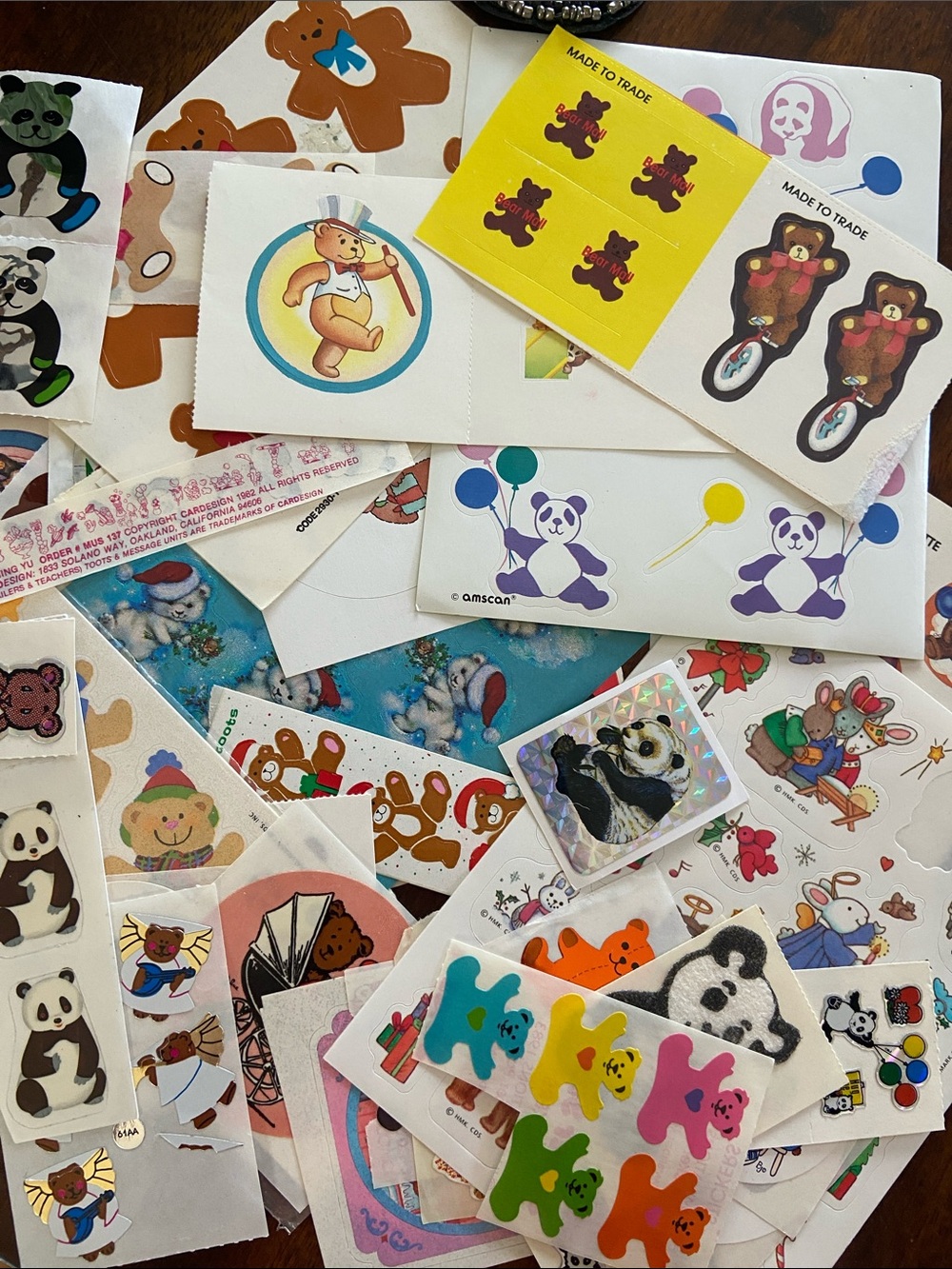 Vintage Panda Bear Sticker Lot 1980 and later